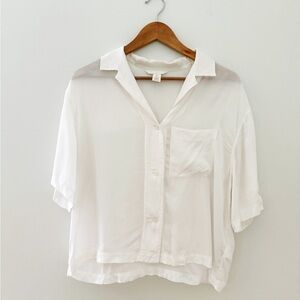 Cropped H&M Silky Top, Small
